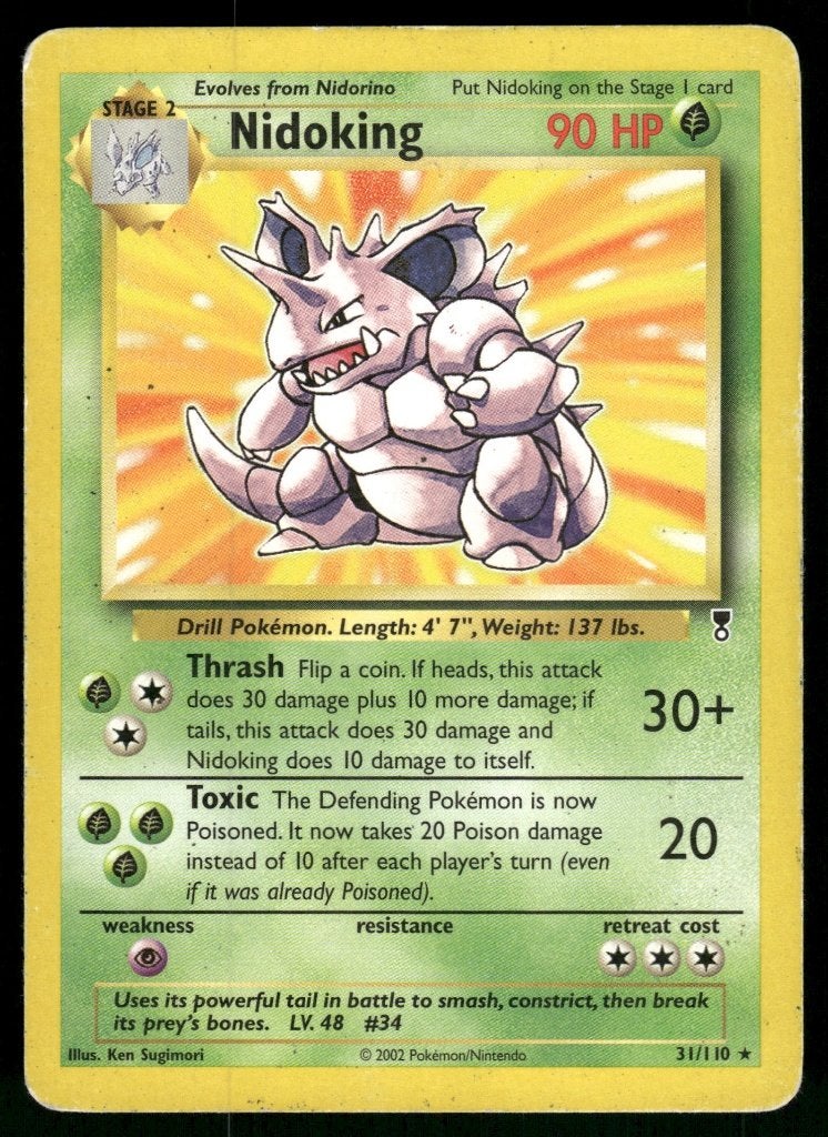 Nidoking 31/110 - Legendary Collection (Good), Hobby en Vrije tijd, Verzamelkaartspellen | Pokémon, Verzenden, Gebruikt
