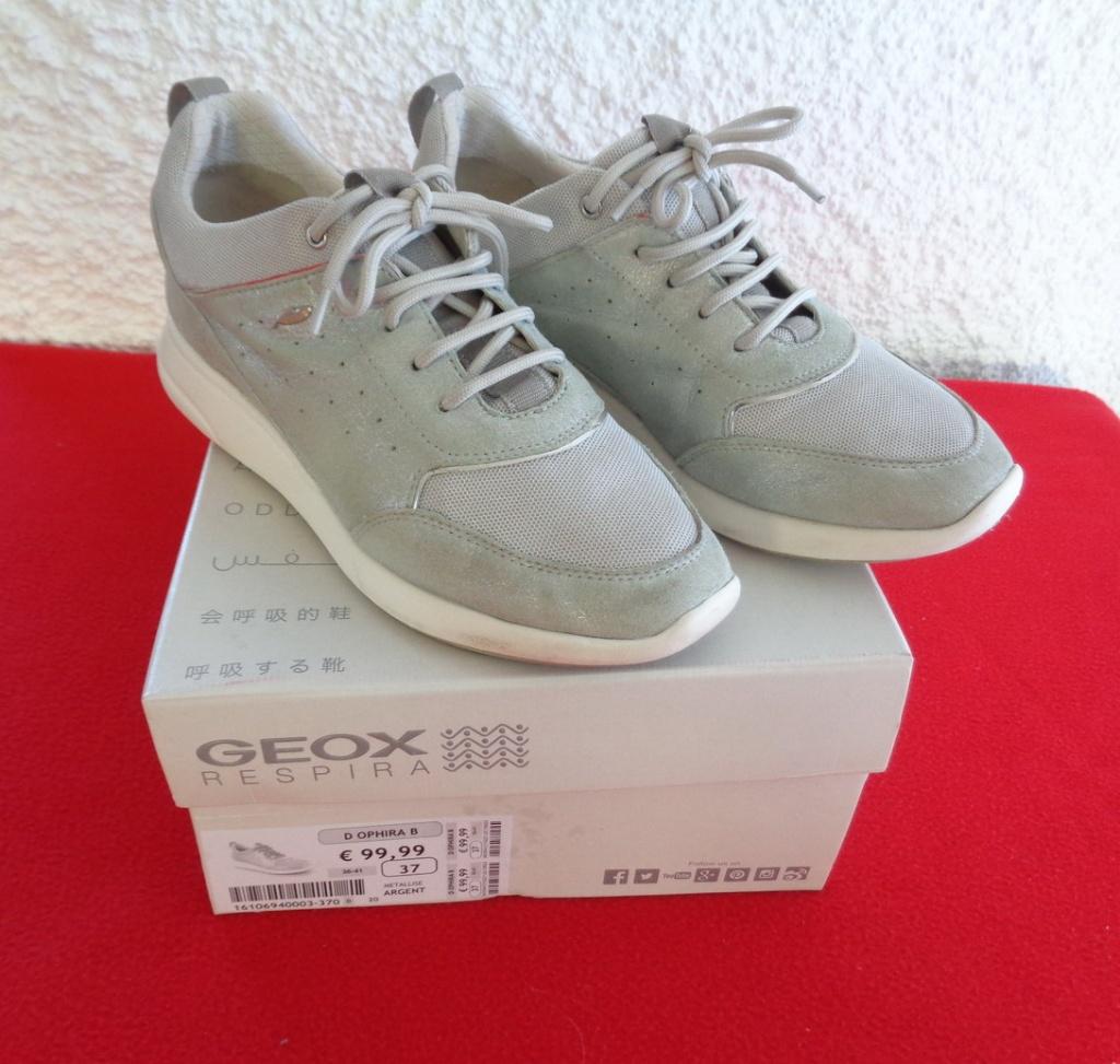 Baskets argenté Marque: "Geox". Pointure 37/38, Verzenden, Zo goed als nieuw, Schoenen