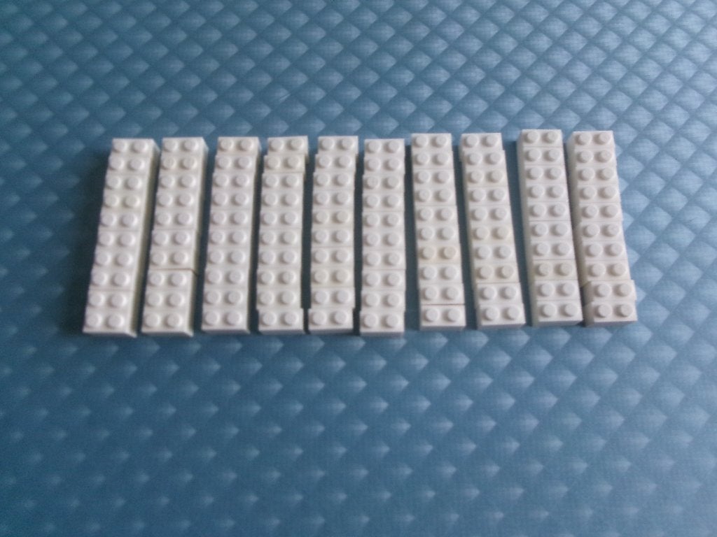 100 briques Lego 1x2 blanches, Enfants & Bébés, Jouets | Duplo & Lego, Utilisé, Lego, Briques en vrac, Plusieurs sets, Enlèvement ou Envoi