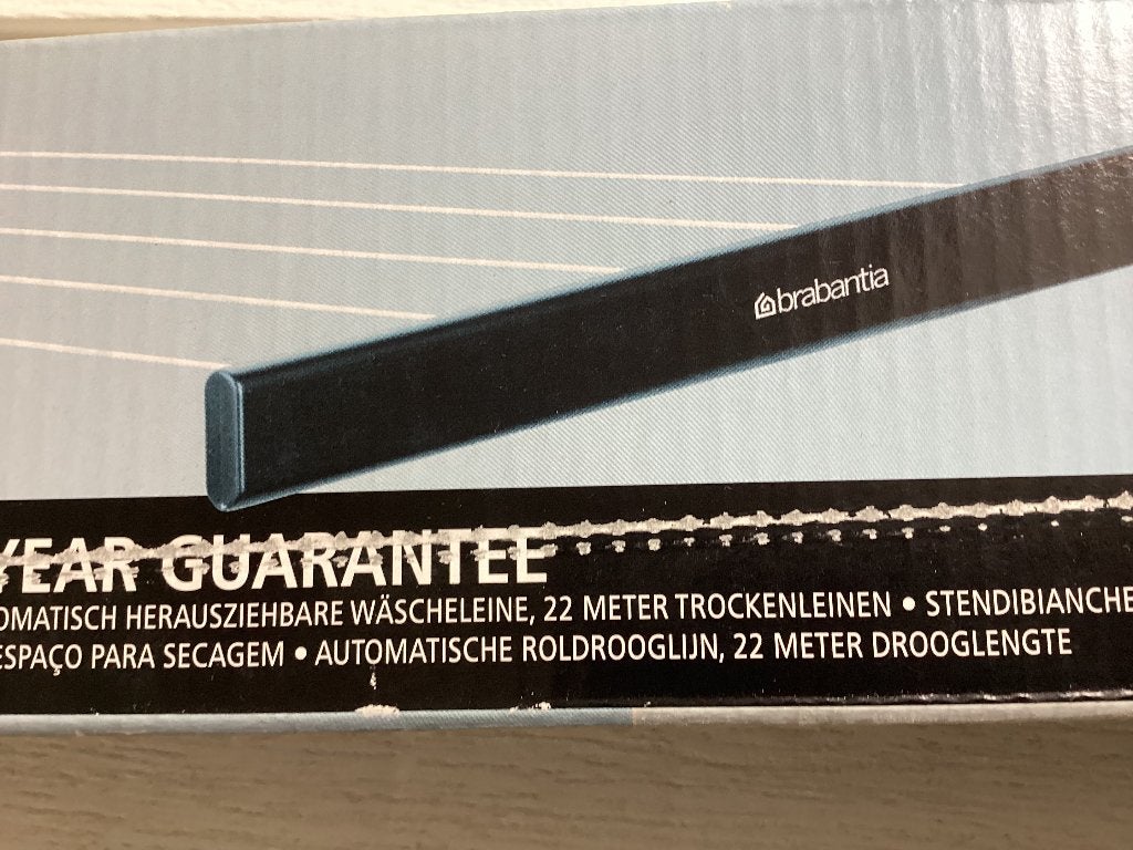 BRABANTIA washaspel voor wandmontage 22 meter, Ophalen, Nieuw, Wit, Kunststof