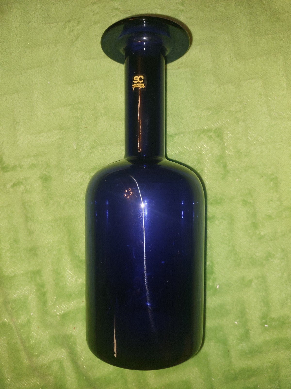 blauw glas Otto Brauer vintage, Ophalen