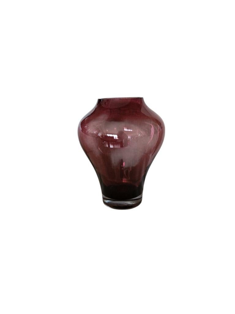 Villeroy&Boch grote paarse glazen vaas, Ophalen, Glas