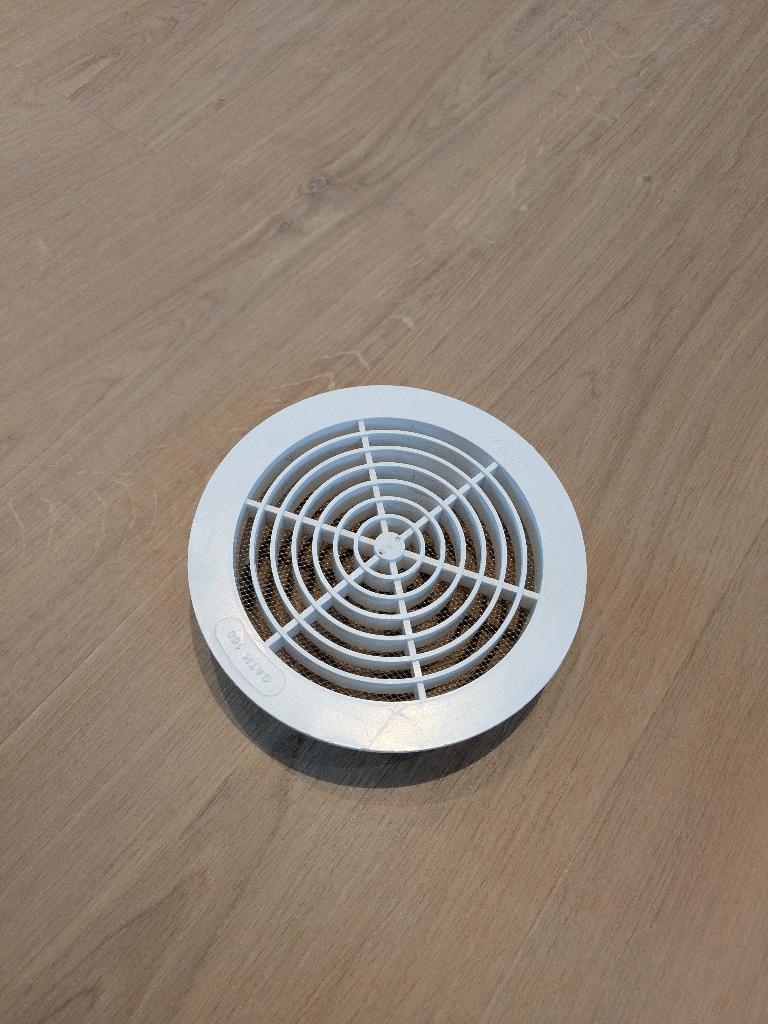 Verluchtingsrooster met net 160mm wit, Doe-het-zelf en Bouw, Ophalen, Nieuw