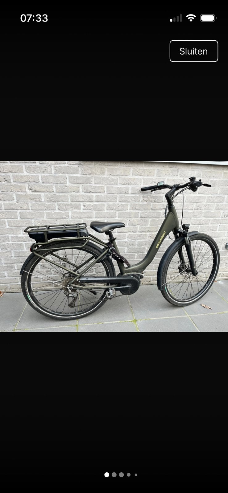 Electrische fiets bergamont., Fietsen en Brommers, Elektrische fietsen, Gebruikt, 47 tot 51 cm, 30 tot 50 km per accu, Ophalen