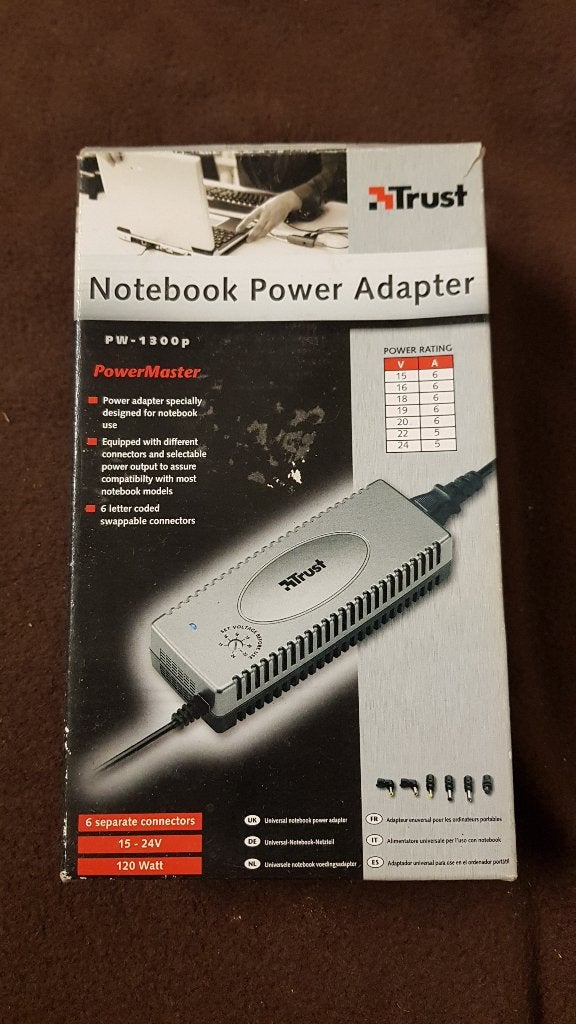 TRUST NOTEBOOK POWER DAPTER PW-1300P CHARGEUR UNIVERSEL, Enlèvement ou Envoi, Utilisé