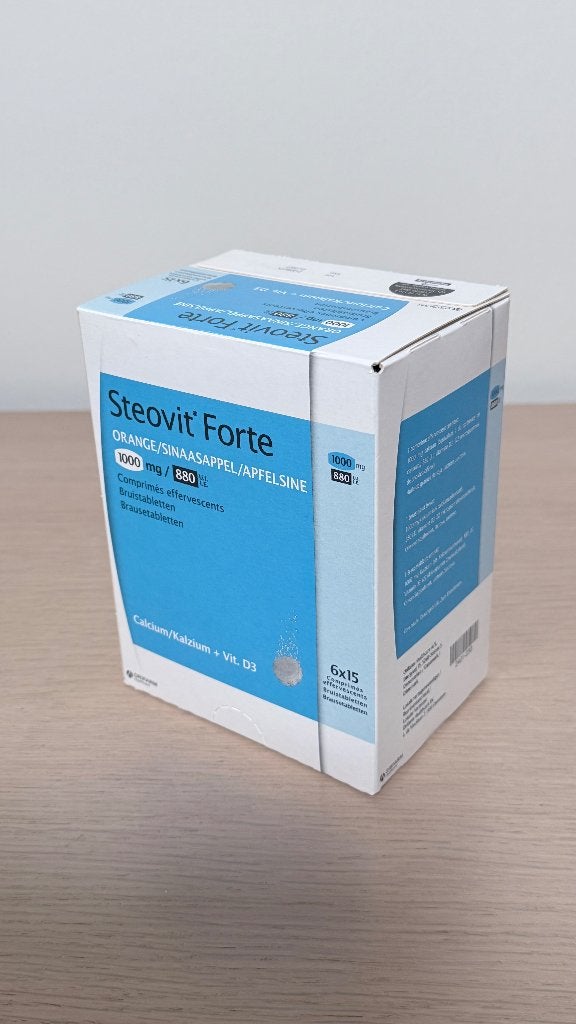 Steovit Forte 1000 mg/880 IE Sinaasappel / bruistabletten 5x, Ophalen of Verzenden