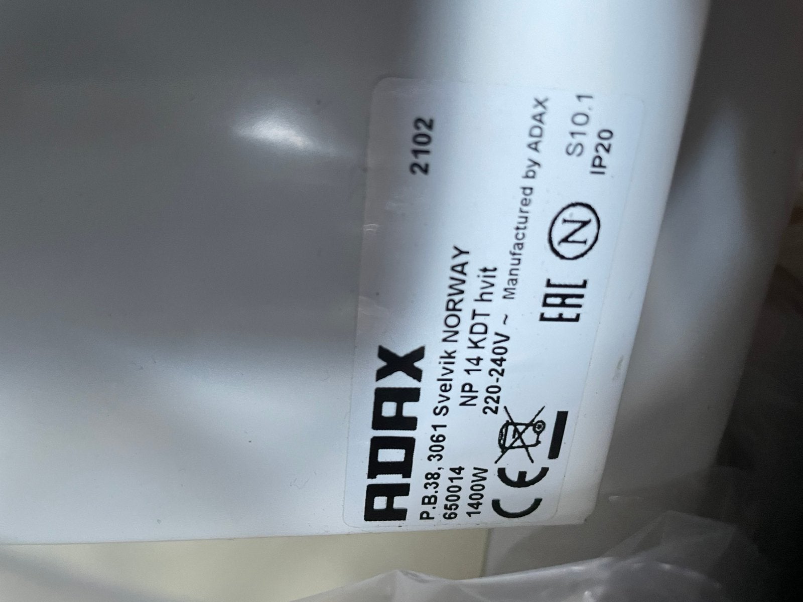 Elektrische verwarming, Ophalen, Zo goed als nieuw, 800 watt of meer