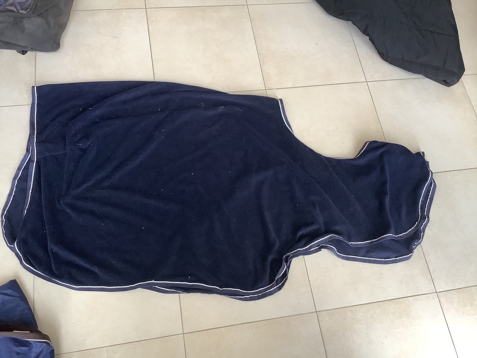 Uitrijdeken, Zweetdeken, Fleece, Zo goed als nieuw, Blauw