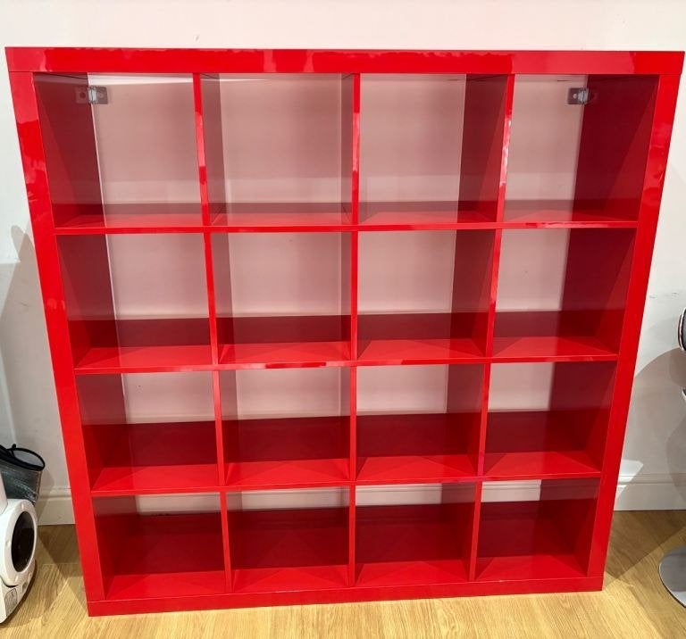 Etagère Ikea Expedit Kallax Rouge + 4 tiroirs blancs, Enlèvement, Utilisé