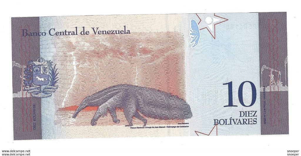 venezuela 10 bolivares 2018 103 unc, Timbres & Monnaies, Billets de banque | Amérique, Envoi, Amérique du Sud, Billets en vrac