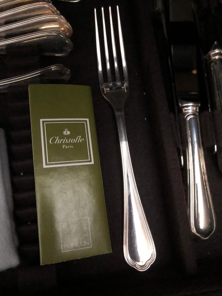 Christofle , Spatours , 48 delig , met koffer, Huis en Inrichting, Ophalen, Rond