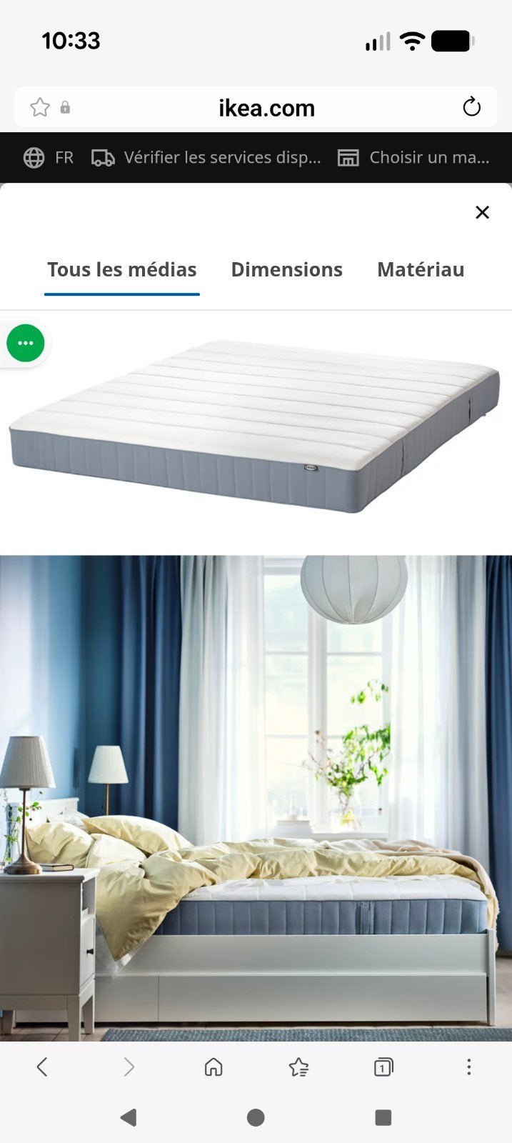 Matelas Ikea VESTERÖY 140x200, Enlèvement, Matelas