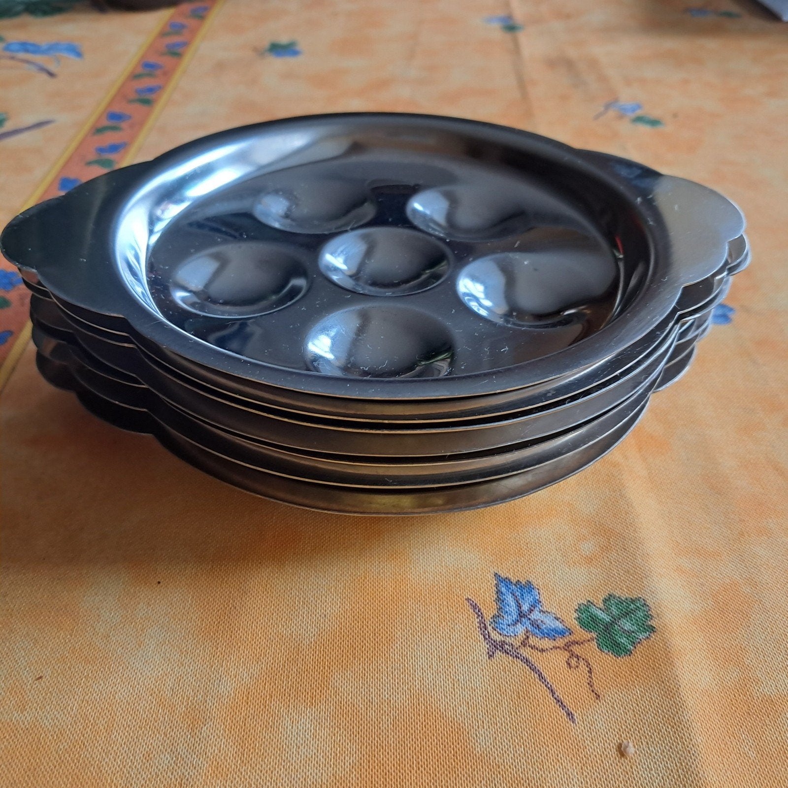 7 inox ESCARGOTSCHAALTJES, Ophalen