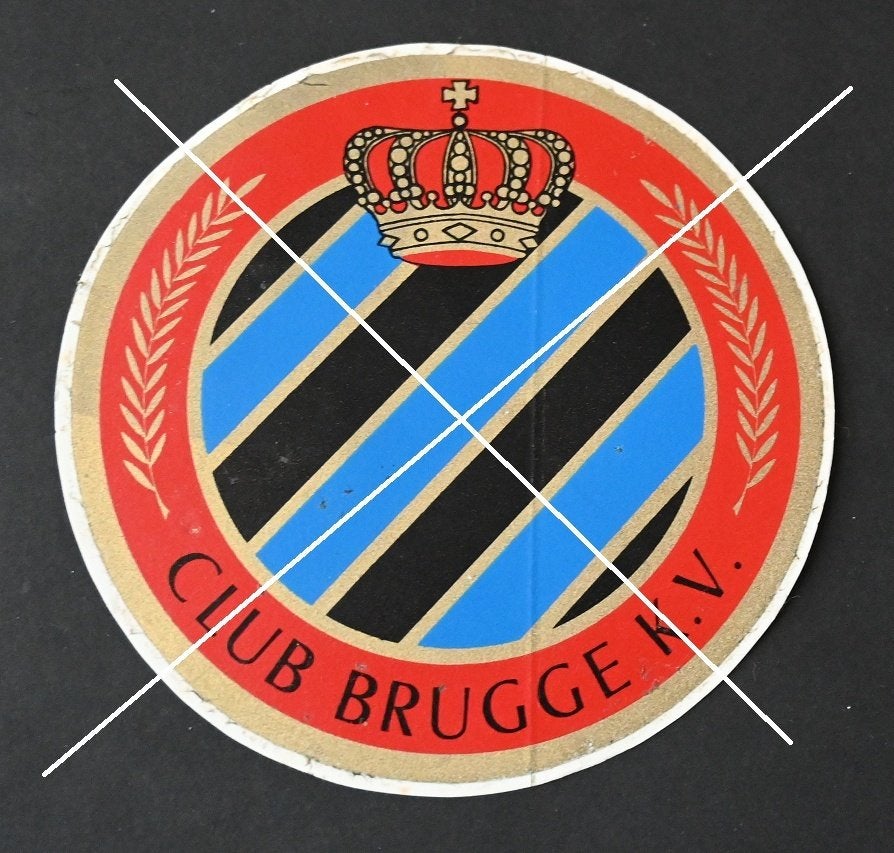 Club Brugge / Oude Sticker / Diameter + / - 10 cm, Verzenden, Gebruikt, Poster, Plaatje of Sticker