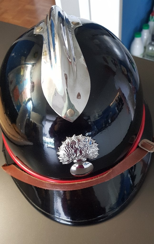 Paradehelm rijkswacht 1940, Verzamelen, Ophalen of Verzenden, Rijkswacht, Helm of Baret