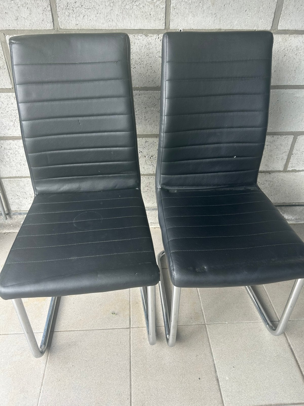4stoelen, goede staat, Huis en Inrichting, Stoelen, Ophalen, Zo goed als nieuw, Zwart