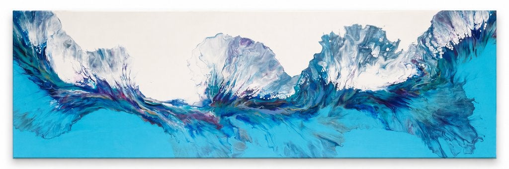Aqua Resonance - Peinture - Peinture d'art liquide, Enlèvement, Édition limitée, Technique mixte, Abstrait