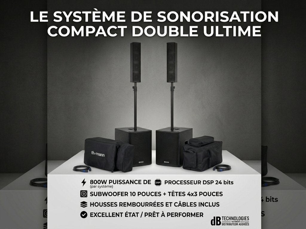 DB Technologies ES602-luidsprekers, Audio, Tv en Foto, Vloerstaande luidspreker, Zo goed als nieuw, AUX-ingang, Ophalen