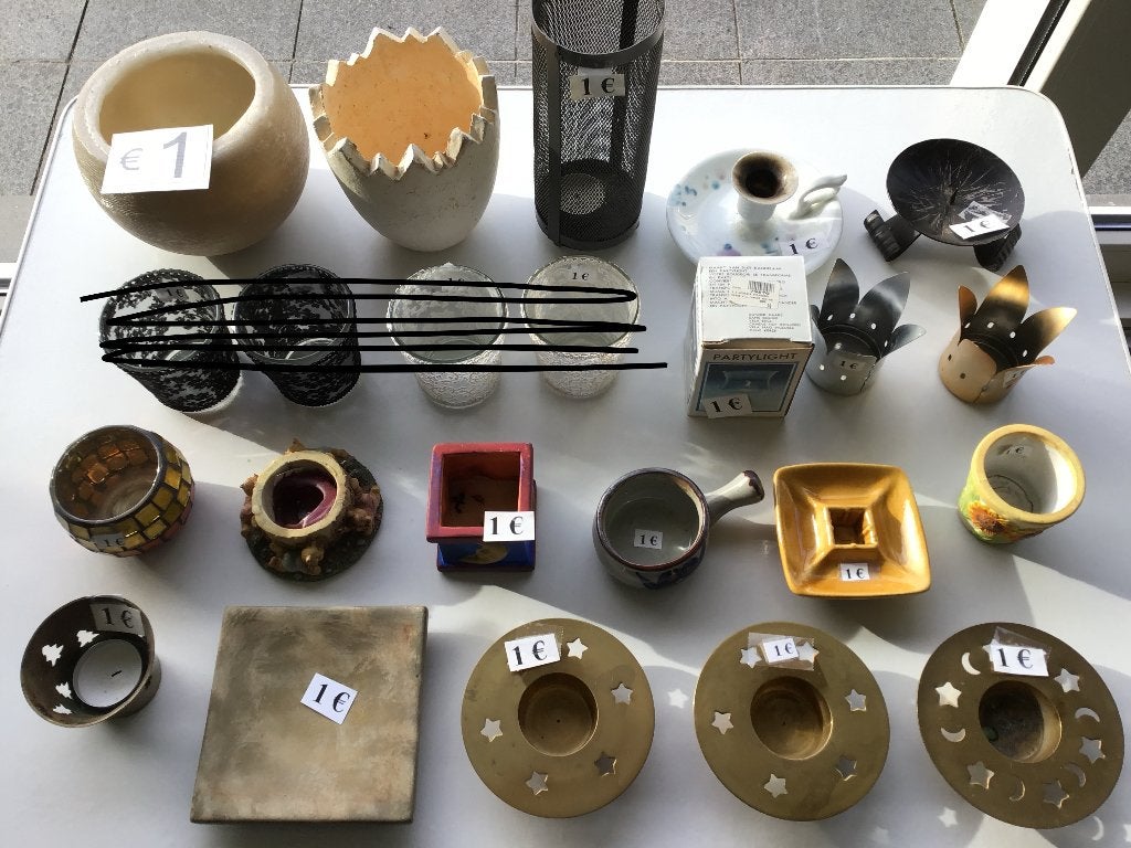 20 photophores et chandeliers pour 1 euro, Enlèvement ou Envoi, Comme neuf