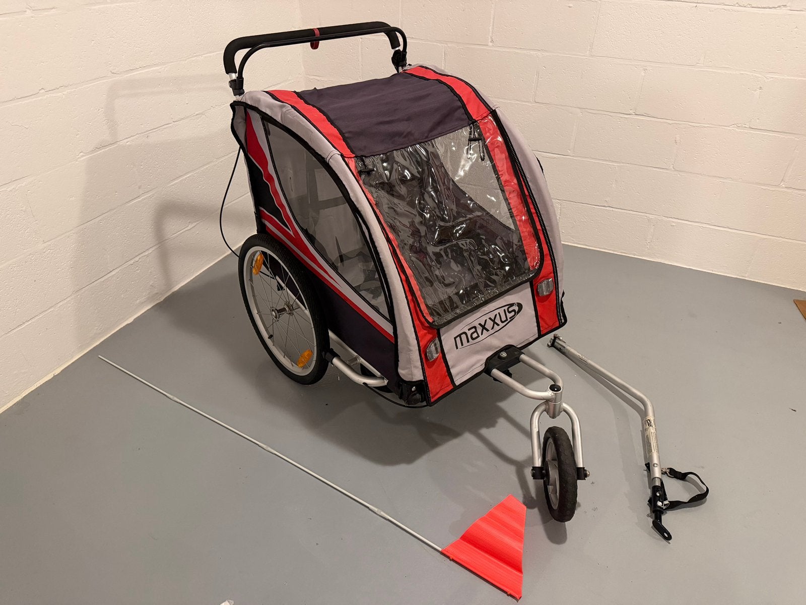Fietskar wandelwagen Maxxus - 2 kinderen, Fietsen en Brommers, Ophalen, Zo goed als nieuw