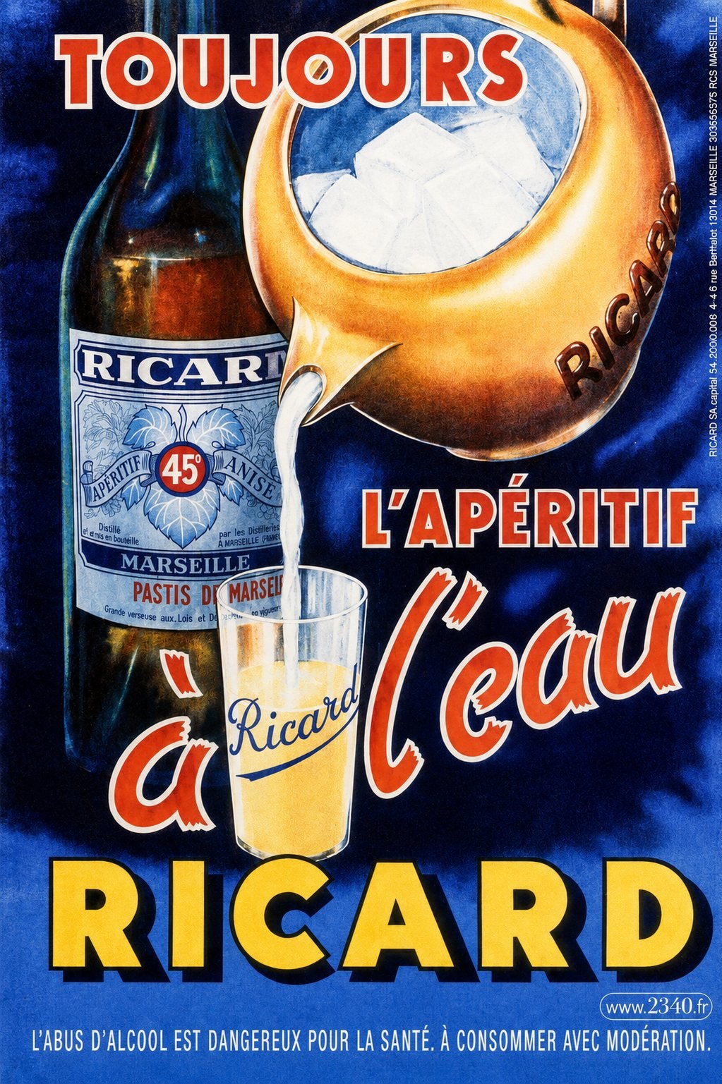 Panneau en métal Ricard Pastis - Mancave vintage rétro, Enlèvement ou Envoi, Neuf, Panneau publicitaire