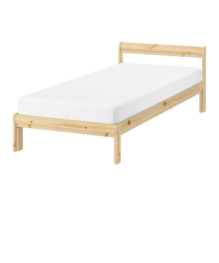 Lit simple IKEA (90x200 cm) avec sommier à lattes et matelas, Enlèvement, Utilisé