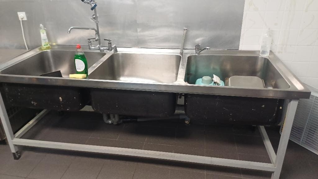 Spoeltafel, Zakelijke goederen, Horeca | Keukenapparatuur, Ophalen, Gebruikt, Inox Meubilair