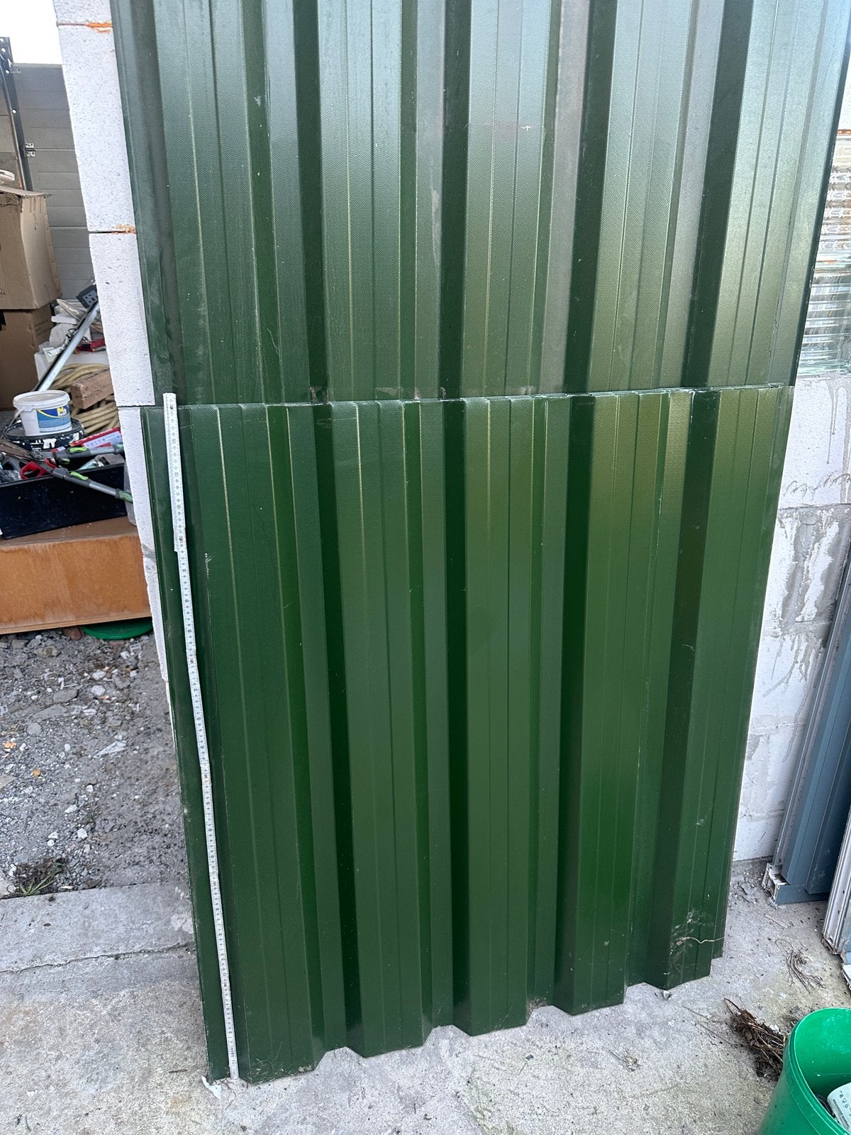Dakbedekking en Tryapeziumplaten Dakplaten groen 120 x110 cm, Tryapeziumplaten, Tryapeziumplaten, Zo goed als nieuw, Golfplaat