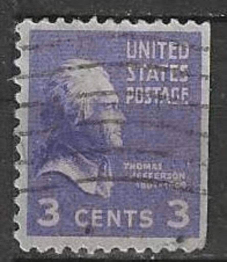 États-Unis 1938 - Yvert 372ar - Thomas Jefferson. (1ER), Envoi, Affranchi