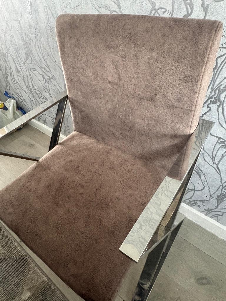 Stoelen, Ophalen, Bruin, Zo goed als nieuw, Stof