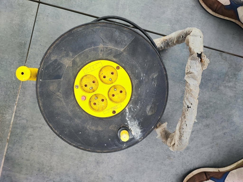 Bobine avec rallonge de 50 mètres, Enlèvement, Utilisé