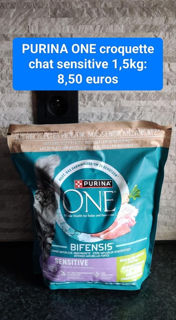 PURINA ONE croquette chat sensitive 1,5kg