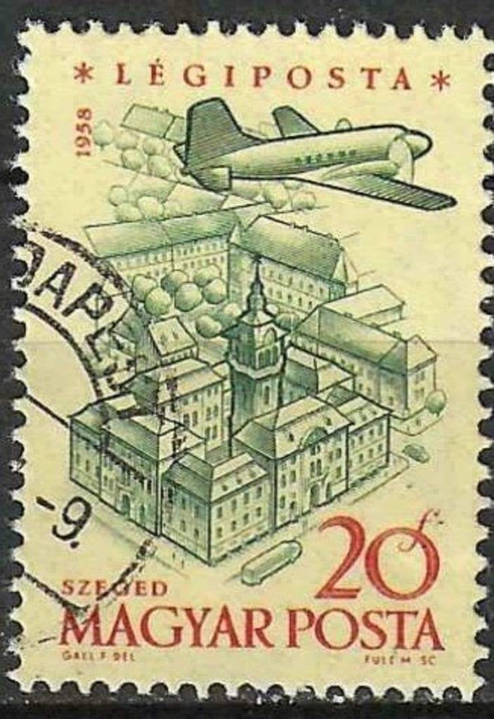 Hongarije 1958/1959 - Yvert 213PA - Zicht op Steden (ST), Verzenden, Gestempeld