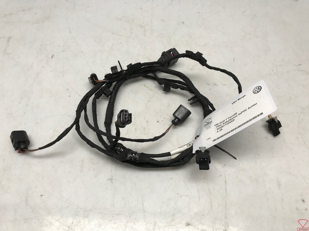 vw golf 7 facelift pdc 4x kabelboom achter 5g0971104ad, Gebruikt, Volkswagen, Volkswagen AG, Vw@volkswagen.de