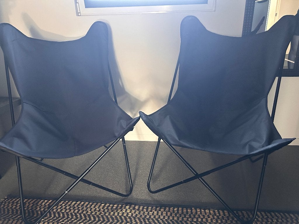 2 Loungestoelen, Ophalen, Zo goed als nieuw, Metaal
