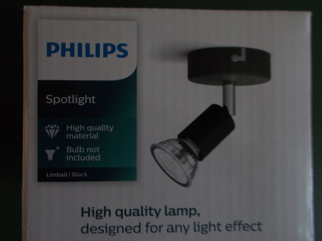 NIEUW Philips opbouwspot  6 stuks zwart 1 stuks wit, Ophalen, GU10, Opbouwspot, Nieuw