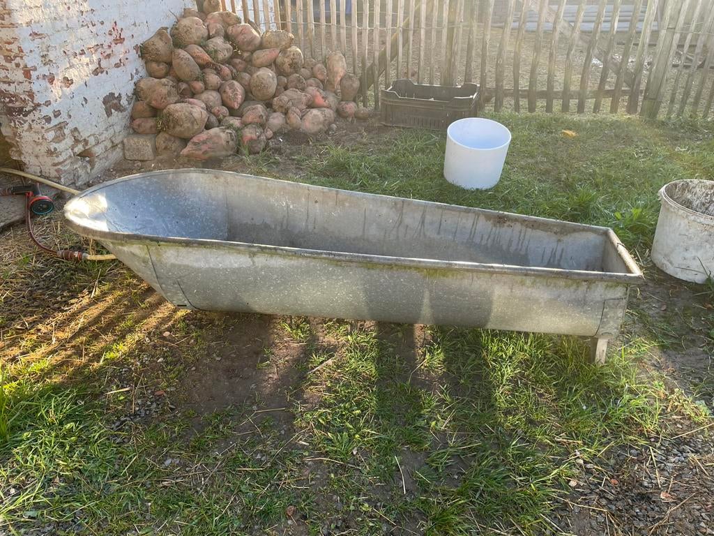 Zinken badkuip, Tuin en Terras, Ophalen, Gebruikt, Metaal, Tuin