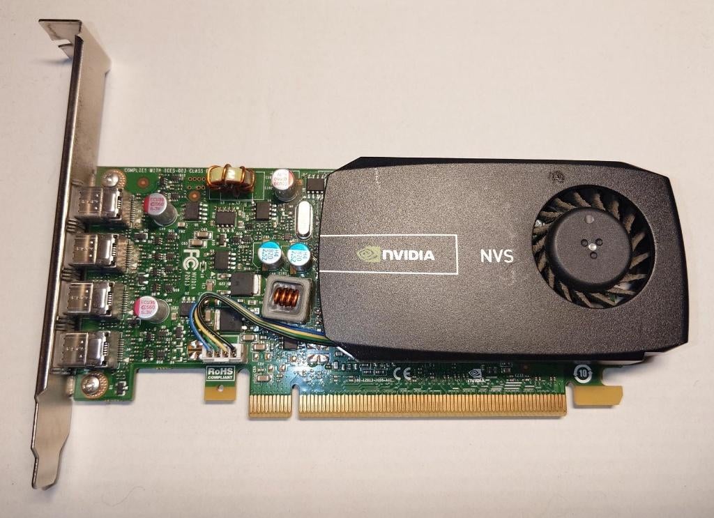 Dell 0G5Y6D nVidia Quadro NVS 510 2GB miniDP x4, PCI-Express 3, Reconditionné, GDDR3, DisplayPort