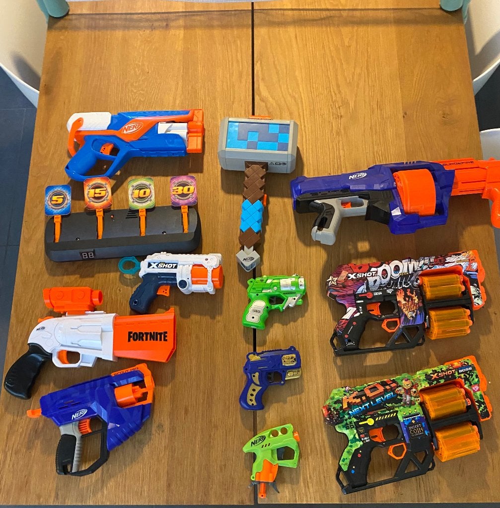Nerf speelgoed geweren, Ophalen, Gebruikt