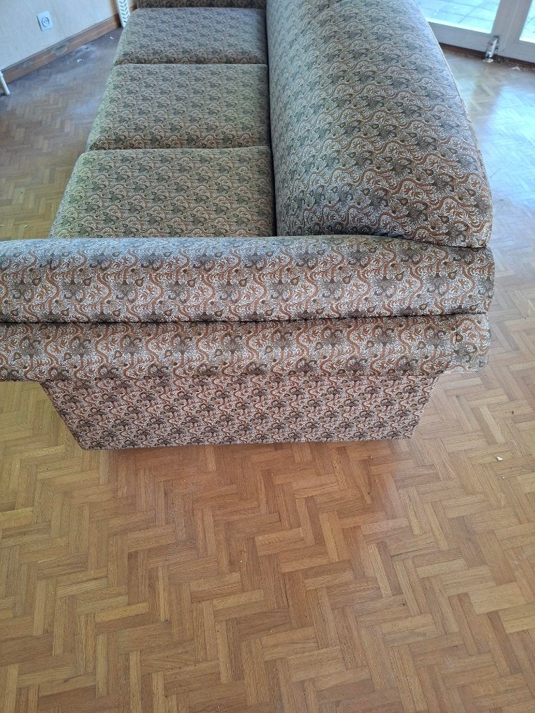 Zetel met bloemmotief, Huis en Inrichting, Ophalen, Zo goed als nieuw, Driepersoons, Rechte bank