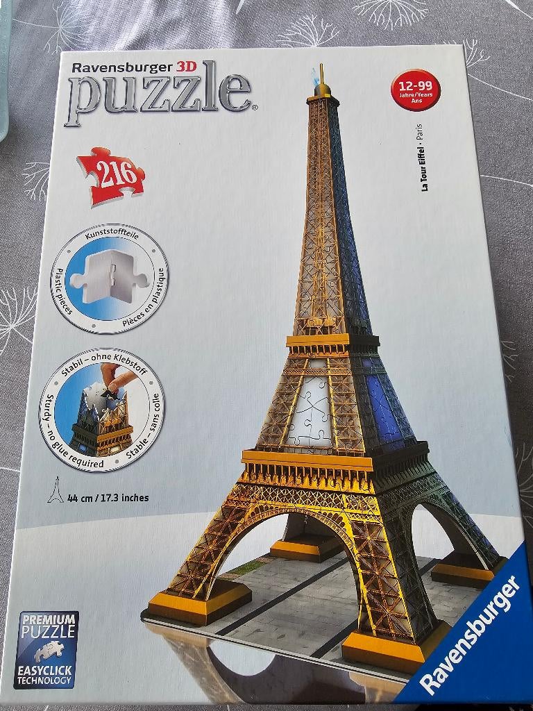 Eiffeltoren 3D puzzel Ravensburger, Hobby en Vrije tijd, Ophalen, Gebruikt