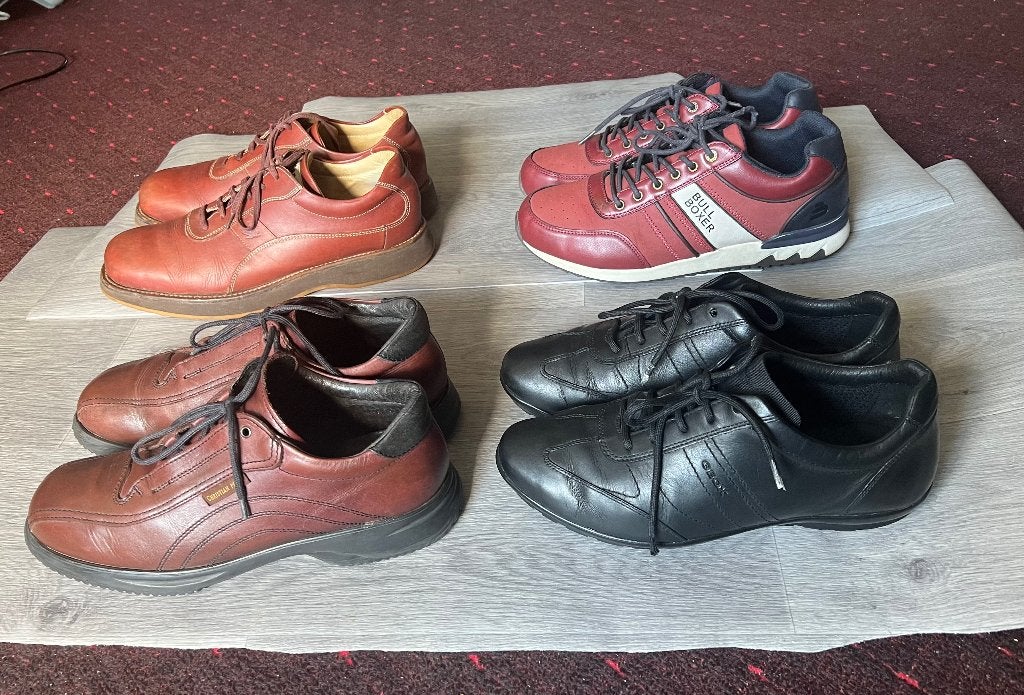 Lot de chaussures hommes (4 paires)., Envoi, Porté, GEOX, BULL BOXER., Chaussures de marche