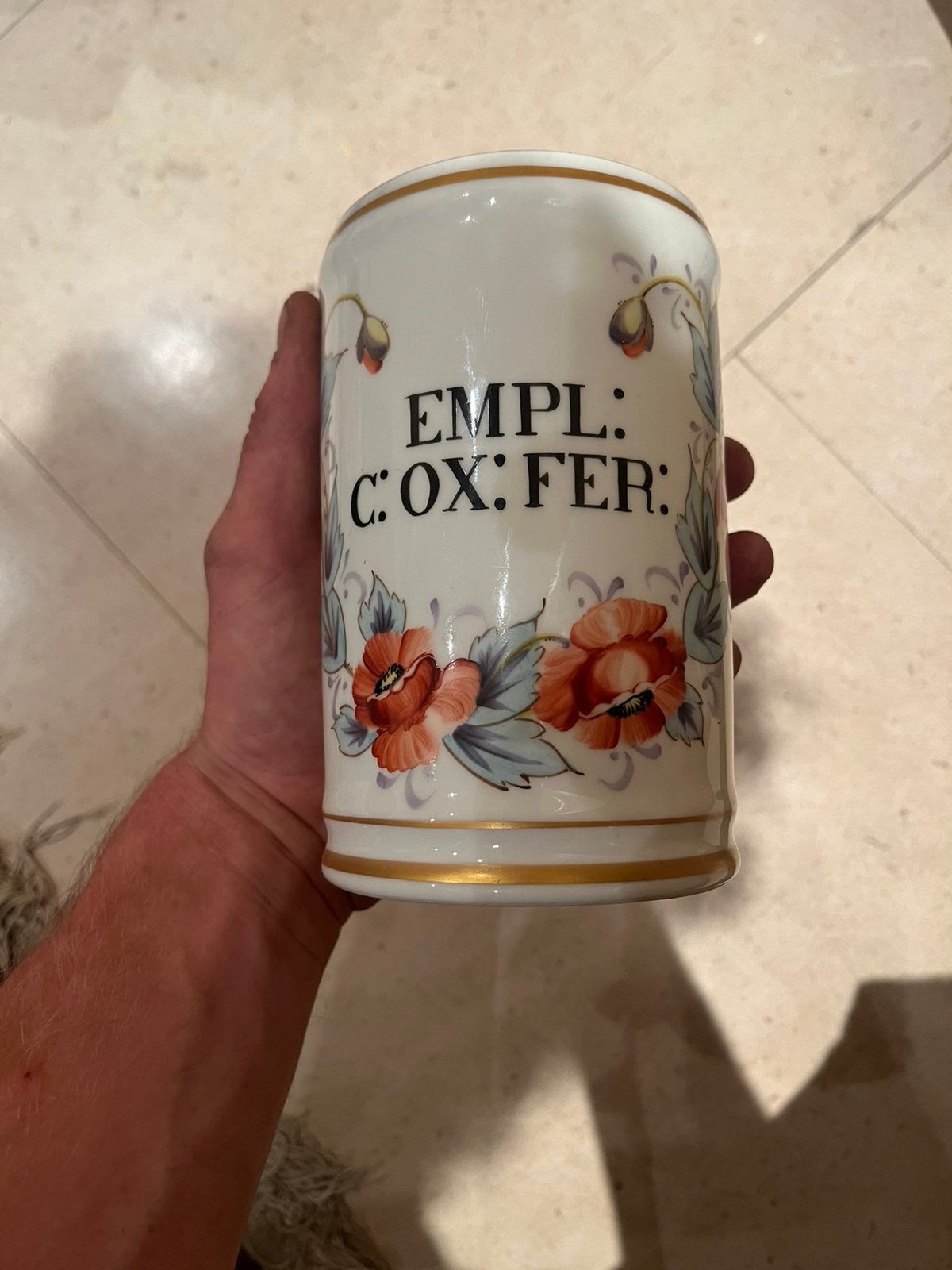 Porselein apotheker pot, Ophalen, Gebruikt, Porselein