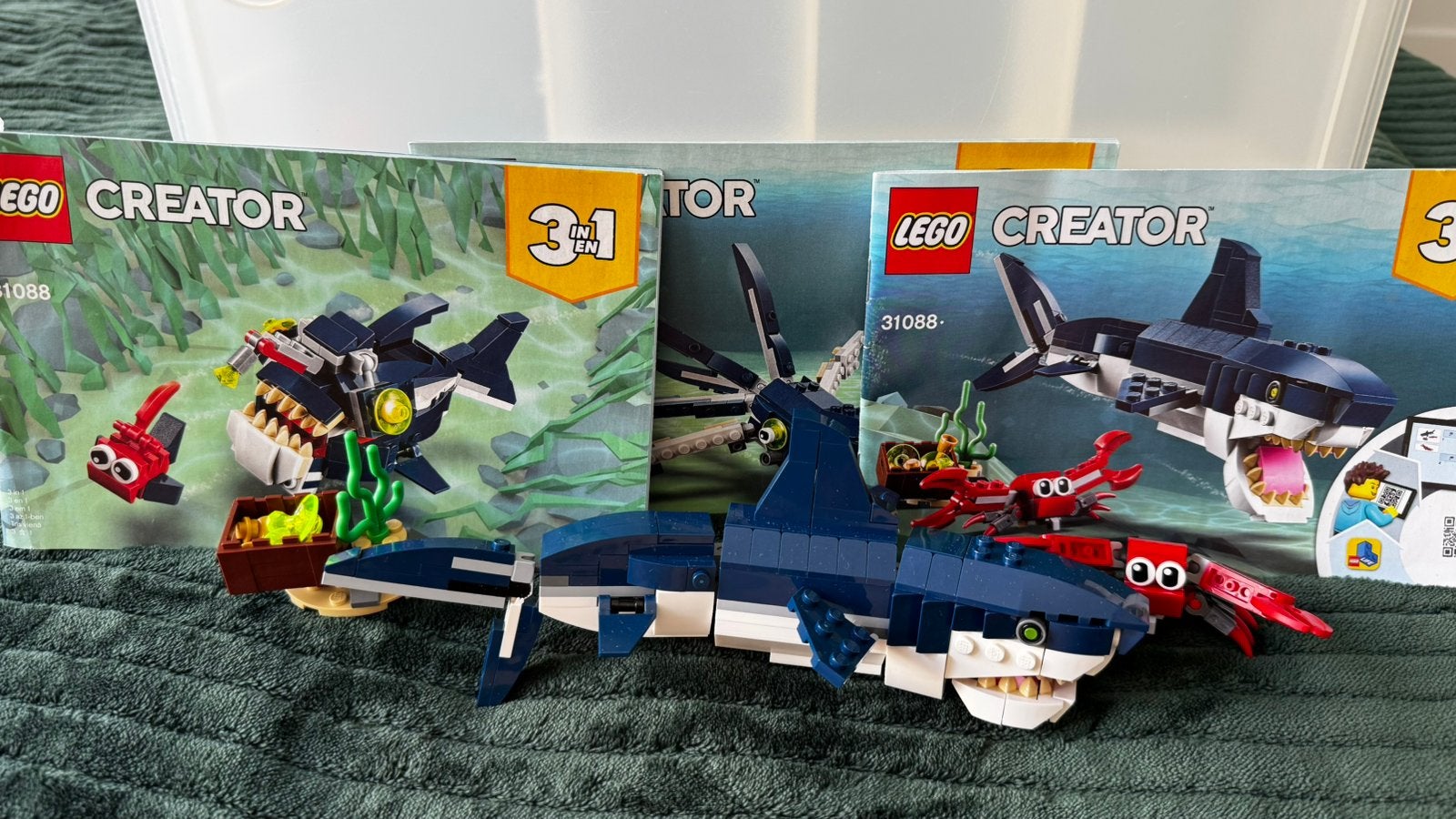 Lego 31088 creator 3-in-1 (haai, inktvis, monstervis), Kinderen en Baby's, Speelgoed | Duplo en Lego, Gebruikt, Lego, Ophalen of Verzenden