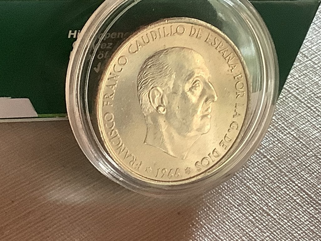 100 Ptas Spanje 1966-68, Timbres & Monnaies, Monnaies | Europe | Monnaies euro, Enlèvement ou Envoi, Monnaie en vrac, Argent, Autres valeurs
