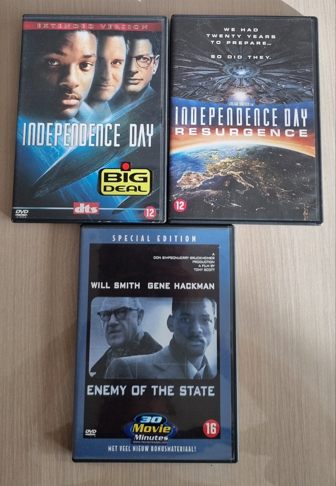 3 DVD de Will Smith, Enlèvement ou Envoi