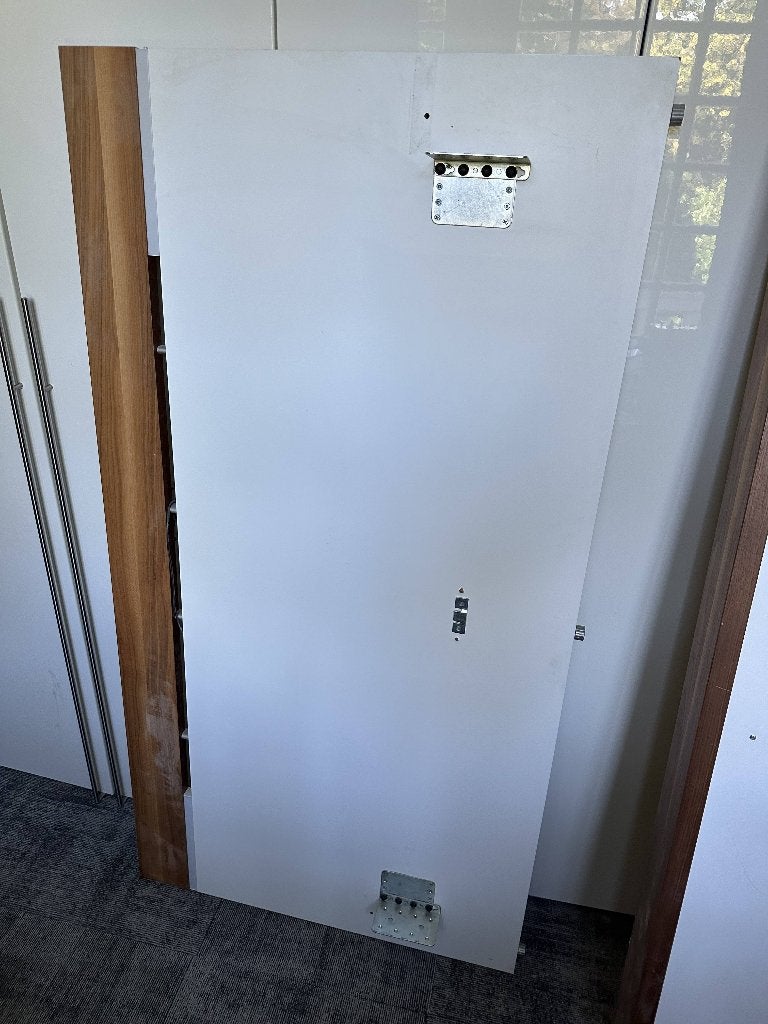 cadre de lit Hulsta blanc/chêne plaqué, Queen size, 140 cm, Enlèvement, Utilisé