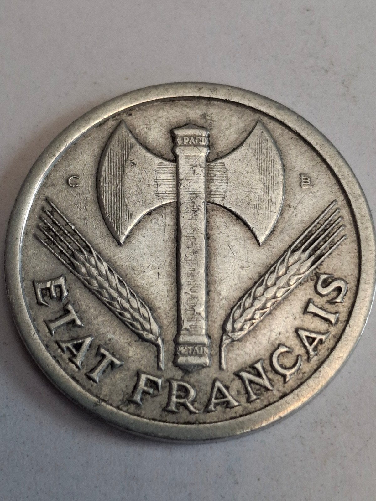 franse 2 francs munt 1944c, Ophalen of Verzenden