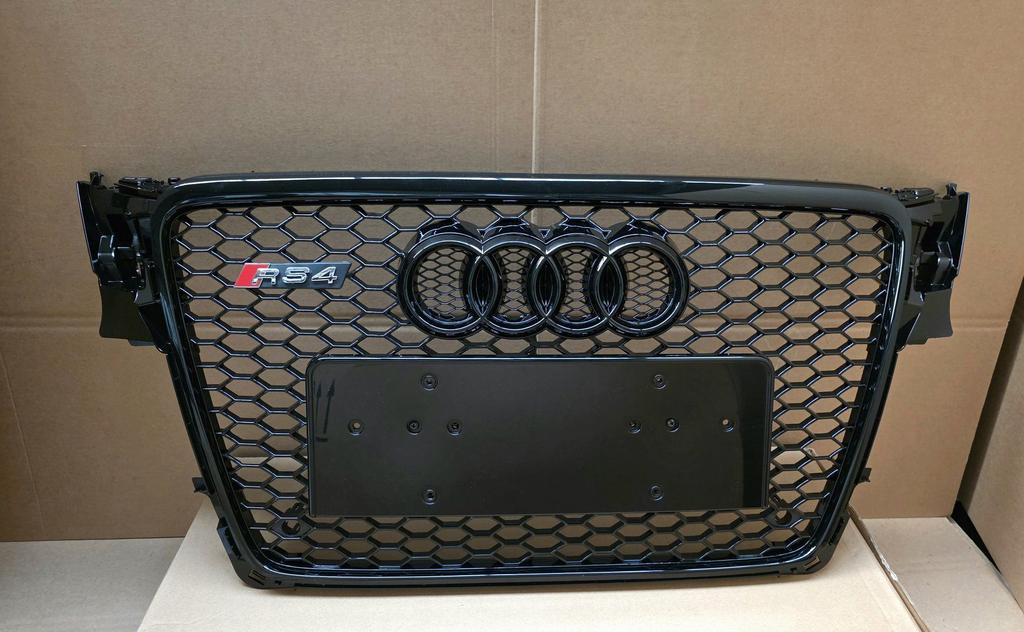 Grill AUDI A4 B8 8K RS LOOK RS4 bj.2007-2012 HOOGLANS ZWART, Neuf, -, Origine de la pièce connue, -