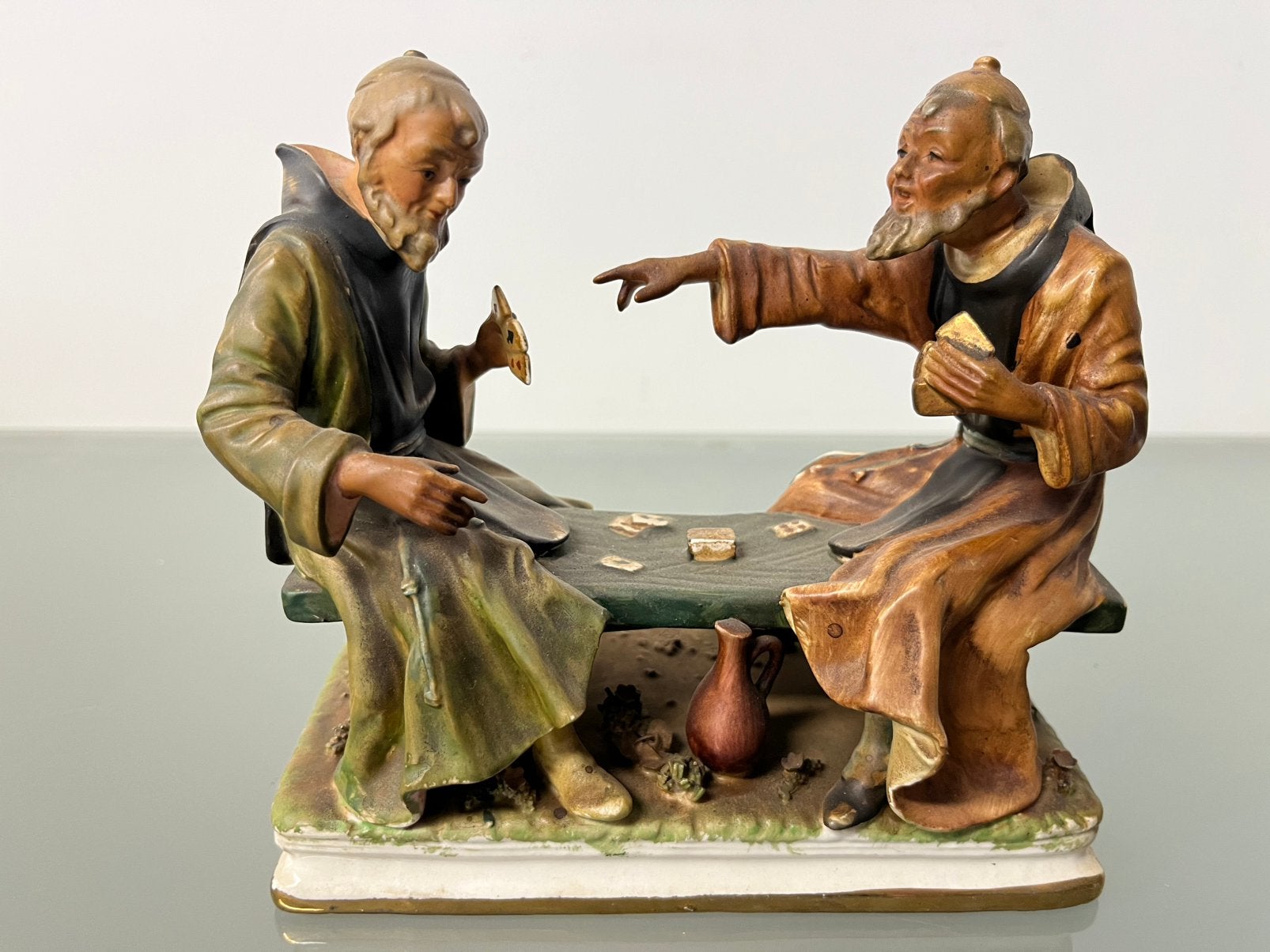 Capodimonte-stijl Porselein De Valsspelers De Ryve Brugge, Antiek en Kunst, Ophalen of Verzenden